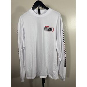 Formula 1 Shirt Mens L White Las Vegas Grand Prix Racing Circuit Graphic Tee F1